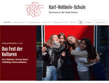 Tablet Screenshot of karl-rehbein-gymnasium.de